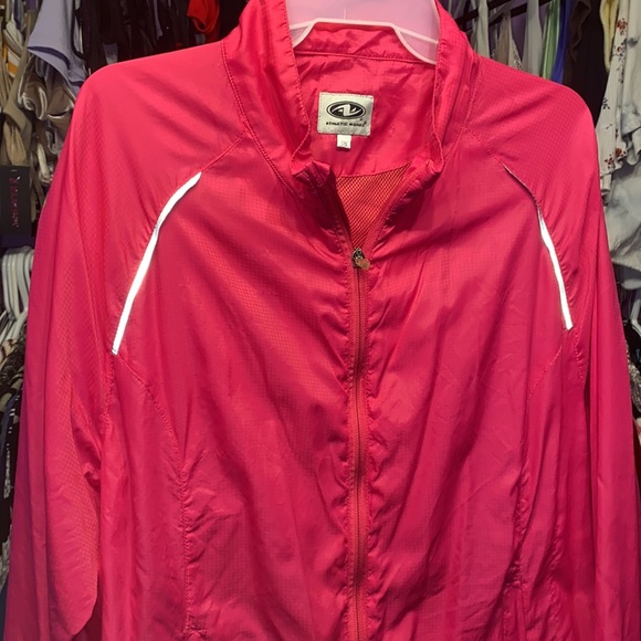 Pink Athletic Works wind breaker mesh back zipper pocket small mark see pics XXL - Picture 4 of 10